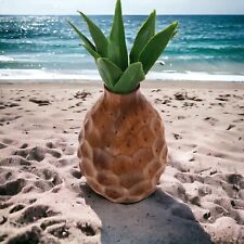 VNTG MCM Retro Wood Pineapple Appetizer Toothpick Holder - Tiki Bar Party Decor picture