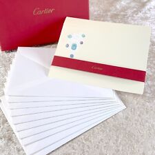 Cartier Stationery Card Letter & Envelope 10 Sets Blue Gem Jewellery w/Box picture