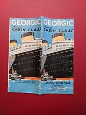 Cunard White Star Line - Motor Vessel GEORGIC (1932) Deck Plan (November, 1937) picture