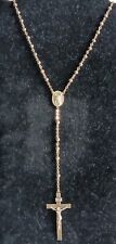Antique 1940s Swift and Fisher Sterling Silver Rosary Necklace picture