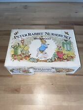 Vintage Wedgwood PETER RABBIT by Beatrix Potter 3 Piece Porcelain Nursery Set picture
