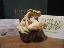 Harmony Kingdom Special Delivery Stork Delivers Baby Marble Resin Box Figurine picture