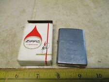 VTG 1971 ZIPPO #200 BRUSH FINISH Lighter w/BOX, Unused Engraved Stainless picture
