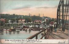 Postcard Bridge over Shrewsbury River At Highlands NJ 1906 picture