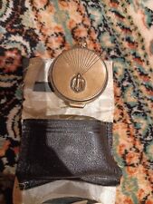 Vintage Priest Pyx In Pouch With Linens For Catholic Holy Eucharist Gold Filled picture