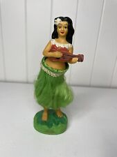 VINTAGE Aloha Hawaii Bobble HULA GIRL Ceramic Dancer Ukulele Accoutrements 98’ picture
