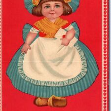 c1910s Netherlands Dutch Girl My Dear Little Valentine Postcard Embossed A83 picture