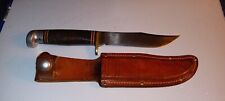 VTG Knife Western L36 Boulder Colorado W/ Sheath Fixed Blade Hunting Made In USA picture