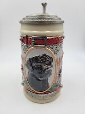 Budweiser Man's Best Friend Stein Mug With Lid Labrador Dog Certificate  picture