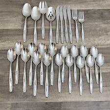 Lot of 27 Vintage Luxury IS Random Rose Stainless Flatware Mix Knife Fork Spoon picture