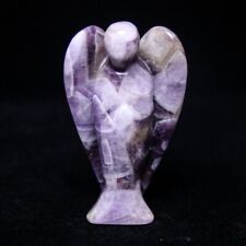Raw Natural Dream Amethyst Quartz Crystal Stone Carved Fairy Angle Healing Reiki picture