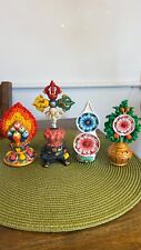Tibetan Buddhist Decoration Flaming Wish- Fulfilling Jewel lot of (4) picture
