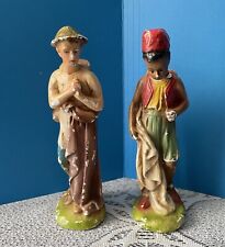Vintage 6” Chalkware Nativity Set 2 Figures NEED TLC picture