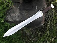Greek Xiphos Double Edged Handmade D2 Steel Gladius Sword, Rosewood picture