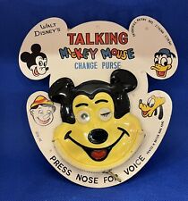 NOS Vintage Mickey Mouse Coin Change Purse Zippered Disneyland Walt Disney READ picture