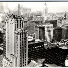 c1930s Chicago, IL Downtown RPPC From Air Aerial Birds Eye Morrison Hotel A164 picture
