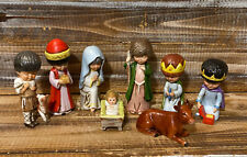 Vintage 1976 Gorham Moppets 8 Pc Christmas Nativity Wisemen Jesus Fran Mar picture