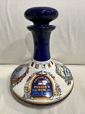 Vintage British Navy Pusser's Rum 1 Liter Hand Cast Porcelain Decanter 1L picture