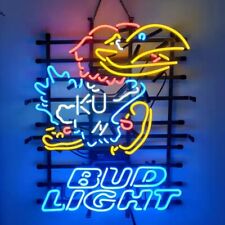 Kansas Jayhawks Beer Neon Sign 24x20 Home Bar Sport Pub Store Wall Decor picture