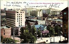 c1910 LOS ANGELES CALIFORNIA VIEW OF SKYLINE SKYSCRAPERS POSTCARD 41-70 picture