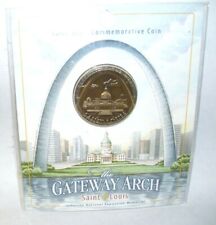 Solid Brass Coin Saint Louis Gateway Arch MO with Thomas Jefferson on Back picture