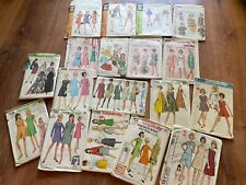 LOT x 18 1960s Vintage McCalls Simplicity Sewing Patterns Used & Cut  picture