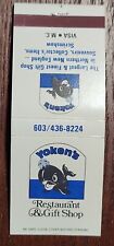 Yoken's Restaurant and Gift Ship Portsmouth NH Matchbook Cover Full 20 Matches picture