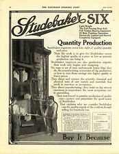 1914 Studebaker Six Automobile 2 Separate Pg. Ad: Machine Press in Factory Pic picture