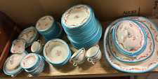 90+ RARE Antique Minton A300 Smooth Floral Blue Band Garland Pattern w/ Serving picture