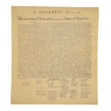 US Declaration of Independence Historical Document on Antiqued Parchment Paper picture