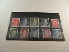 TEN Different World War 2  WW2 German HITLER HEAD & Swastika Stamps picture