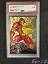 1995 Marvel Metal Gold Blaster Iron Man #7 PSA 9 MINT Fresh Slab picture