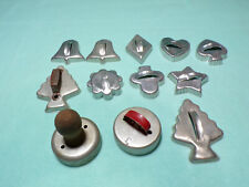Lot of 12 Vintage Metal Cookie Cutters picture