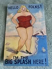 I’m The Big Splash Linen Postcard 1943 With One Cent Stamp picture
