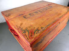 Early Antique Hand Painted Carpenter's Tool Chest / Box w/ Jas. S Kirk Co. Crate picture