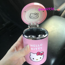 Cute Pink Ladies Girl Hello Kitty Ashtray Portable Car Auto Ashtrays Holder Gift picture