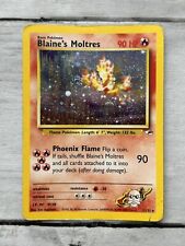 Blaines Moltres - 1/132 - Gym Heroes - Holi Rare - Pokémon Card TCG - WOTC picture