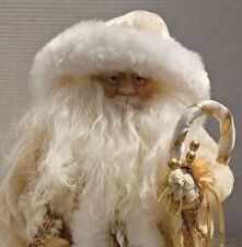 Santa Claus Tree Topper 12 Inches Tall White picture