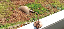 Vintage ART DECO Brass Gooseneck Working Hubbell Desk Lamp / Light Nice Patina picture