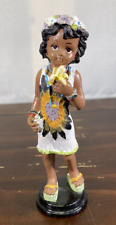 Vintage K’s Collection Island Kids Figurine – Girl in a Sunflower Dress 5.5