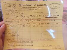 1875 City of Brooklyn Tax Improvement Bill NICE picture