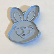 VTG Hallmark EASTER BUNNY Blue Plastic Cookie Cutter Mold picture