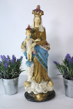 Antique french chalk Notre dame victoires victory madonna angels statue picture