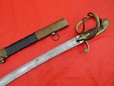 FINE ANTIQUE NAPOLEONIC WARS OFFICER'S LION HEAD SWORD South Germany / Swiss 18c picture