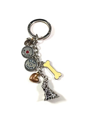Scottie Key Ring Chain Purse Charm I Love My Dog Enamel Bone Charm Little Gifts picture