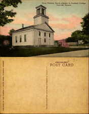 Union Christian Church of President Coolidge Plymouth VT 1920's hand colored picture