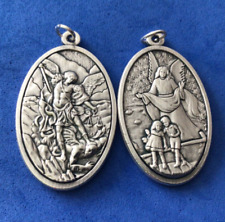 Two Sided Archangel St Michael Guardian Angel Saint Medal Saint Italy picture