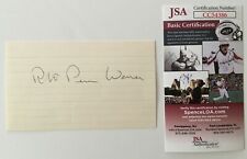 Robert Penn Warren Signed 3x5 Card JSA Certified Author Poet All the King's Men picture