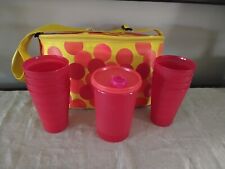 Tupperware Picnic Set, Insulated Shoulder Bag With Polka Dots Drink Pitcher/cups picture