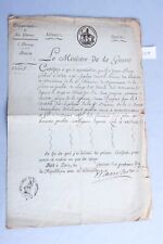 1795 France Minister of War Service Certificate Revolution Robespierre Danton  picture